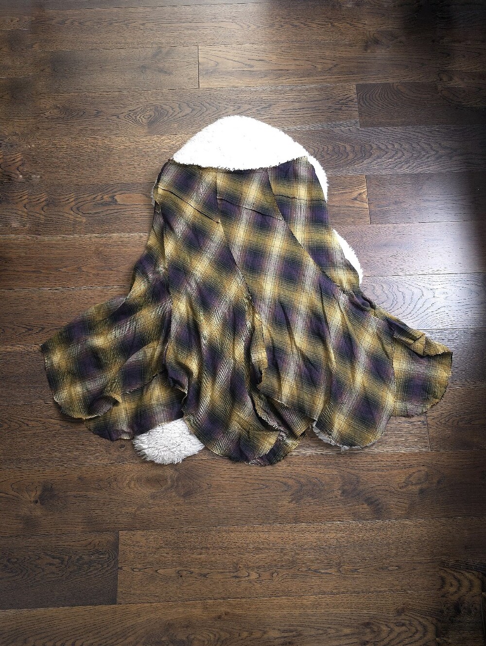 Y2K Anne Klien Wool Whimsigoth Check Plaid Fairy Skirt
